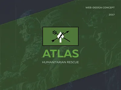 UI Design Kit for Atlas landing page military