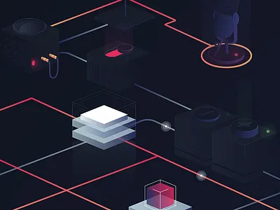 Connections 2 3d 3d illustration iso isometric illustration