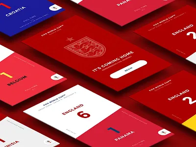Remembering the Journey Tiles concept design england fifa football invision itscominghome motion studio threelions ux world cup