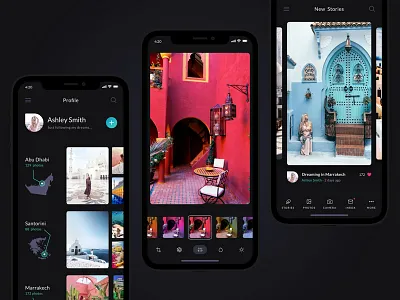 Travel App (sneak peek 2) app country ios iphone mobile photo photographer photos profile stories travel