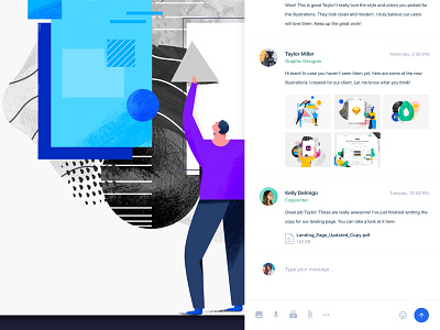 Collaboration App (exploration) collaborate collaboration comments design feedback illustration sidebar team web web app