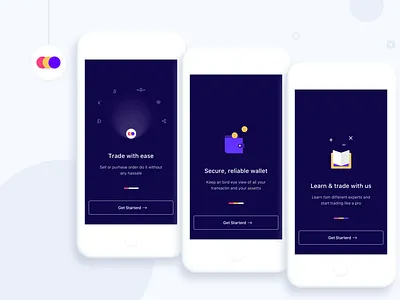 Crypto Wallet Onboarding app bitcoin crypto cryptocurrency dribbble invite exchange ico ios onboarding token wallet