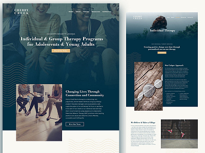 Cherry Creek Psy Website contrast full screen overlap overlay teen web website work