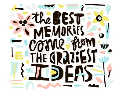 Craziest Ideas cut cutout digital flower illustration lettering letters paper quote scrapbook scrapbooking typography