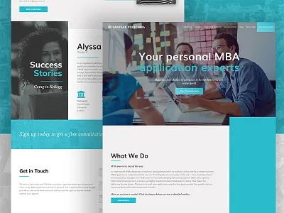 Vantage Point Admissions css html logo web design wordpress