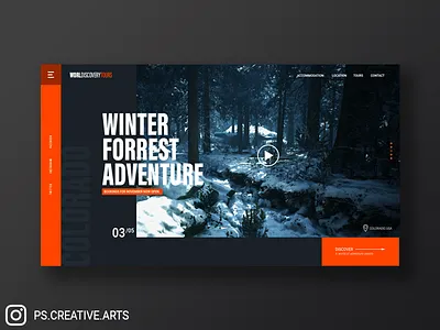 Winter Discovery Tour tour ui ux website winter