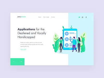 UI for Header app application clean colourful debut design illustration minimal people ui ux web