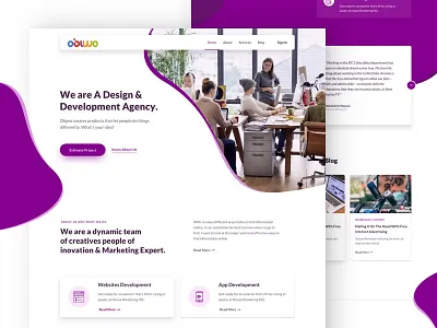 OBIWO_Website Design agency app clean design ecommerce interface landing page trendy ui ux website