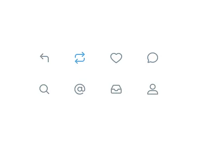 Twitter Line Icons - V2 design figma icon iconography icons line line icon made with figma simple ui ux