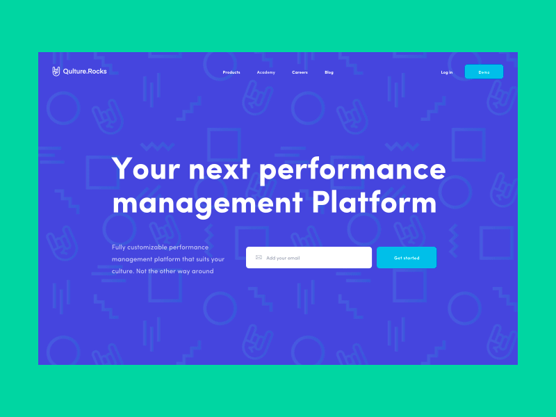 Qulture Rocks Landing Page design experience interface landing page management organization performance platform qulture rocks ui website