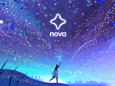 Painting the sky (Nova / Airbnb 01) advertising airbnb character illustration stars