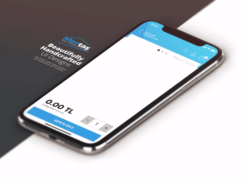 Mobile First 3d animation app clean design gif iphone ui