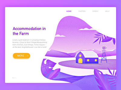 Residence website illustration stay travel web windmill