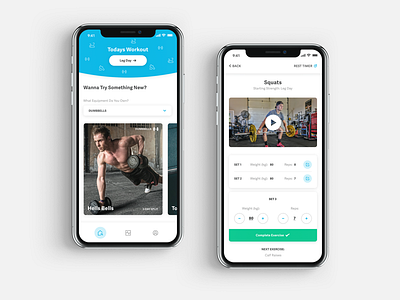Workout App app bodybuilding exercise fitness fitness app mobile app ui workout workout app