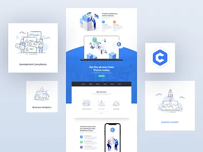 Cesis Business Wordpress Demo on Behance business cesis download envato illustration sketch theme themeforest ui design ux design wordpress wp