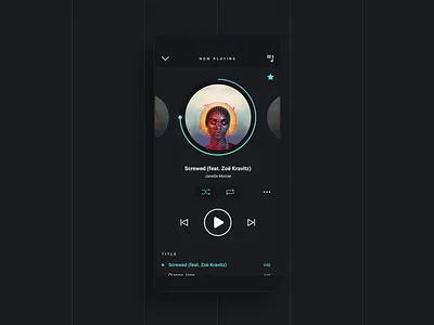 Music Player Dark challenge dark design music player playlist sound ssilbi ui