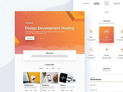 Landing Page coding guy developer freelance homepage hosting illustration landing page marketing page mobile responsive mobile ui design responsive design ui design