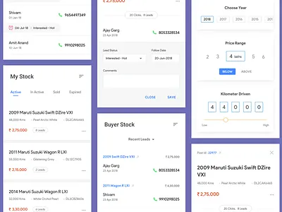 Cars in Stock app automotive car dealer filter price filter stock