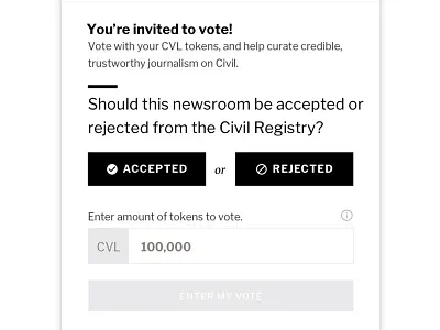 Voting blockchain civil governance journalism news tcr