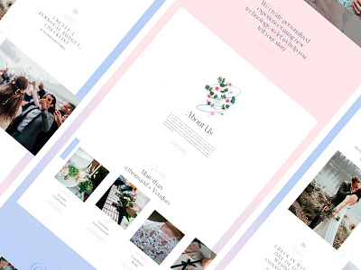 Bouquet grid landing layout minimal photography site typography ui web wedding