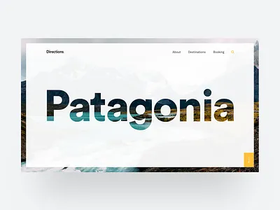 Directions - Typography Mask circular mask process travel typography ui ux web design