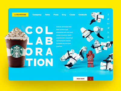 Collaboration collaboration landing landing page layout minimal site ux