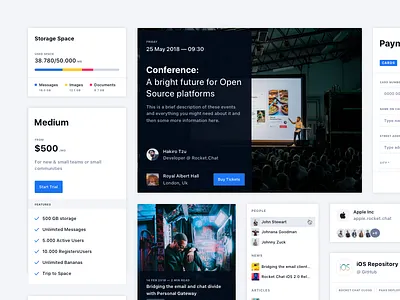 Website Components analytics cards components elements pricing sf significa styleguide ui