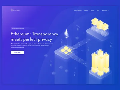 Ethereum Perfect Privecy Platform apps blockchain ethereum fireart fireart studio illustration servers services ui ux visualization web design