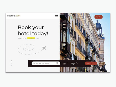 hotel booking website booking clean design hotel minimal ui web