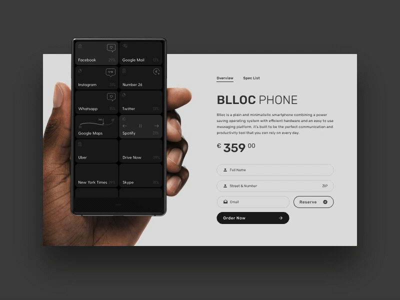 Blloc Phone Shop Animation animation app blloc concept phone shop shopping store technology ui ux