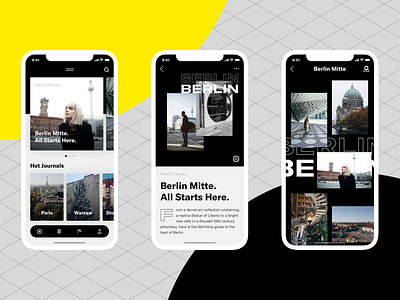 City Journal App app gallery iphonex photos raw simple styleguide travel ui ux