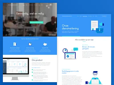 Arbeidsovereenkomsten.nl landing page contract landing page responsive ui ux web design website
