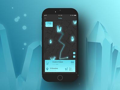 Location Tracker Daily UI Challenge #020 app blue challenge dailyui game gps location map points tracker ui uichallenge