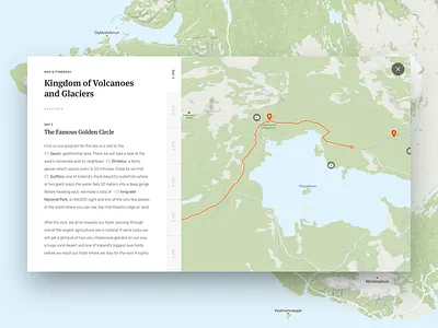 Icelandic Mountain Guides - Itinerary Map iceland itinerary location map marker points of interest