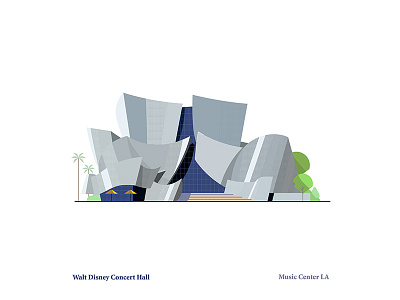 Walt Disney Concert Hall architecture concert hall disney down the street downtown illustration landscape los angeles music