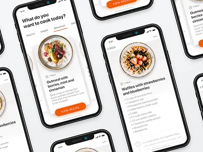 Recipe app design app cook dish food interaction ios iphone receipt ui ux