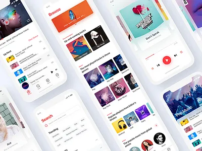 Marni Music android app branding design flat music queble ui user experience user interface ux