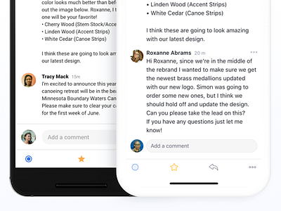 Action Buttons android chat design ios real project team communication toolbar