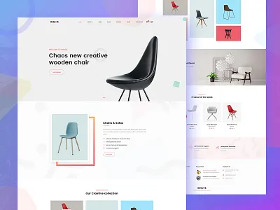 Chaoz - Creative Multi-Purpose WordPress Theme Design illustration landing page design sign up theme design ui ui design uiux ux ux design web design website design wordpress theme