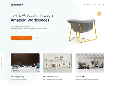 Spacestor Landing Page Concept #1 custom furniture london quality showroom