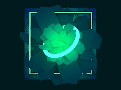 Seippelabel Volume 10 Album Art 3d 3d art adobe dimension album album art flower gradient low poly music neon plant record