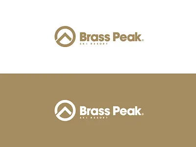 Brass Peak - Ski Resort Logo brass clean logo logodesign minimal resort snowboarding typography