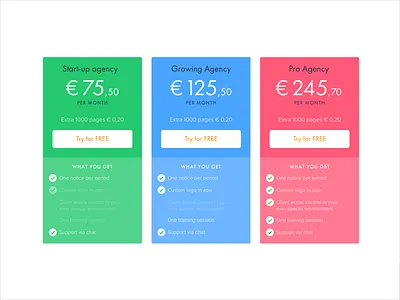 ContentKing pricing content king futura landing pricing table ui ux website