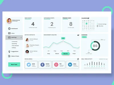 Dashboard UI | White colour creative dashboard event landing page minimal mobile app ui ux white