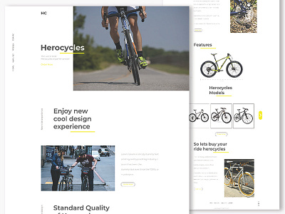 cycle website design clean herocycle landing page minimal typography ui ux website