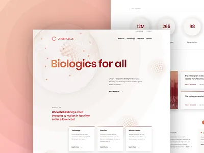 Univercells - Homepage chicago layout product san francisco scroll transition webdesign website white