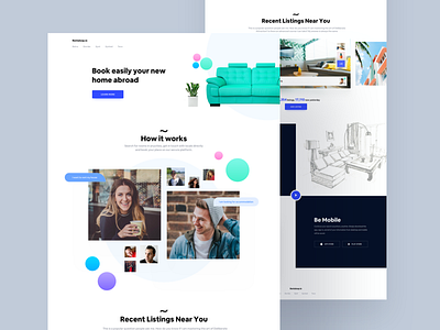 Property Landing 2018 apartment rent apartments card clean gradient home real estate ui ux