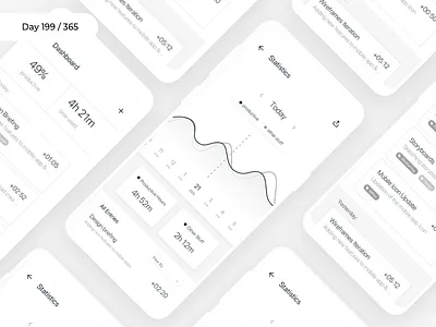 Time Tracker App Wireframe | Day 199/365 - Project365 challenge daily ui design productivity project365 sf pro display time tracker toggl tracking wireframe wireframe wednesday