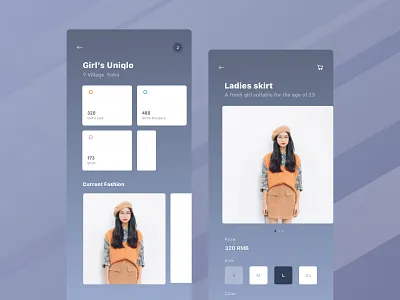 Color exploration blue #30/100 color invitation uniqlo girl concert gradient shop ui ux