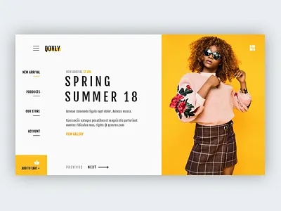 Online Fashion Shop clean dress e commerce fashion home page landing ui ux website